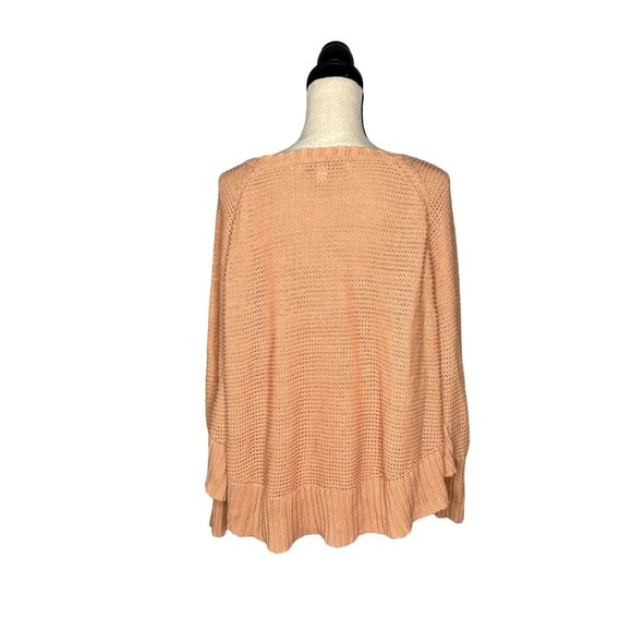 LC Lauren Conrad Coral Square Neck Knit Pullover Sweater Women's Size Medium M - Picture 3 of 7